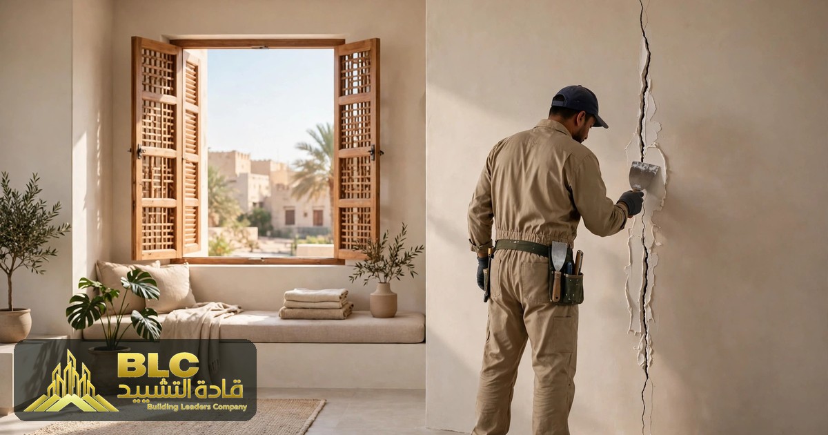 تشققات الجدران في بيتك بالمدينة المنورة: متى تكون خطر ومتى تكون مجرد دهان؟